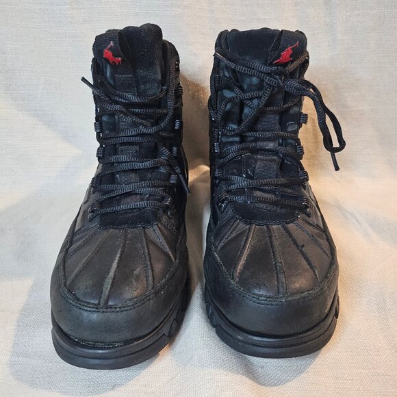Polo Ralph Lauren Men's Black Delton Boots - Size 10.5 - Picture 3 of 9